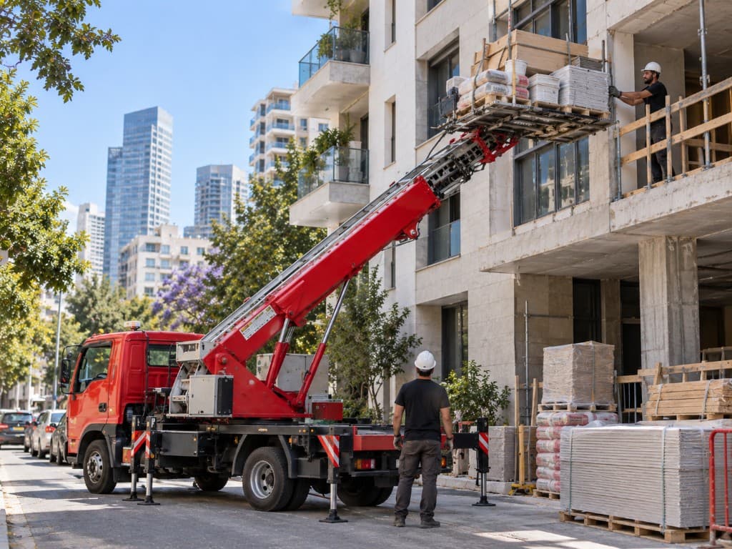 הרמת חומרי בניין – מנופי רמת גן